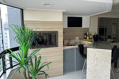 3 quartos com churrasqueira rua reta ao mar!