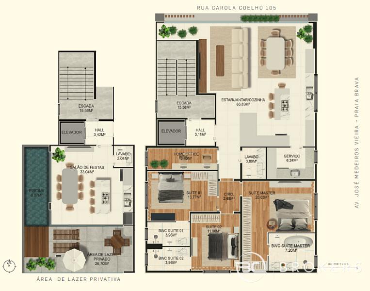 QUADRA MAR COM VISTA - PISCINA PRIVATIVA 10