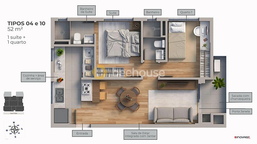 Apartamento com 1 suíte e 2 quartos no bairro América — foto 24