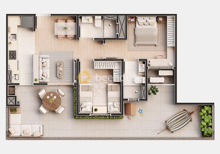 Apartamento com 1 suíte e 1 quarto em Itapoá — foto 33