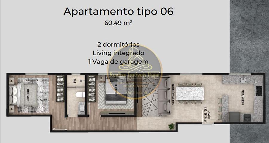 Apartamentos com 2 dormitórios  à venda, a partir de 60 m² por a partir de R$ 470.000,00 - São Vicente - Itajaí/SC. — foto 17