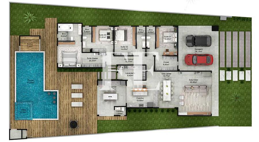 CASA A VENDA NO CONDOMINIO CALEDONIA EM CONSTRUÇÃO COM LINDO PROJETO COM PISCINA E 4 SUÍTES — foto 5