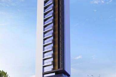 Apartamento em construção, com 3 suítes, 190 m² privativos e 2 vagas, em Bal. Camboriú, próximo à FG Big Wheel, com entrega prevista para 2028.