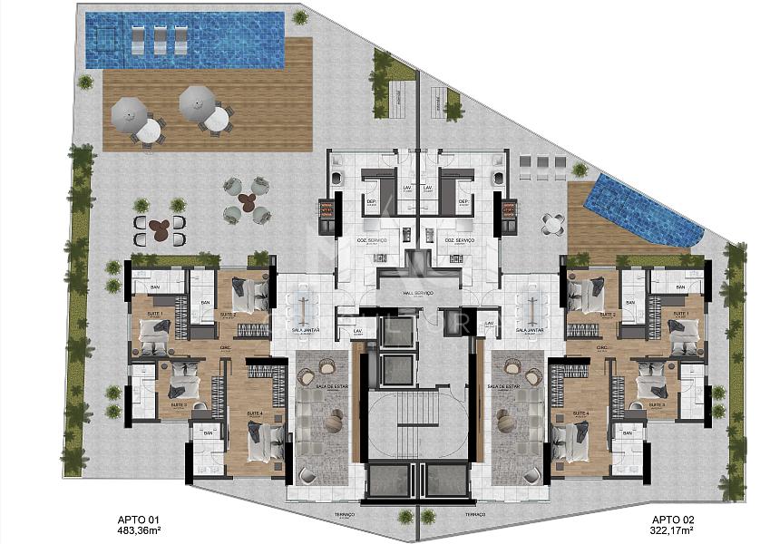 Celine Garden - Cobertura Duplex — foto 39