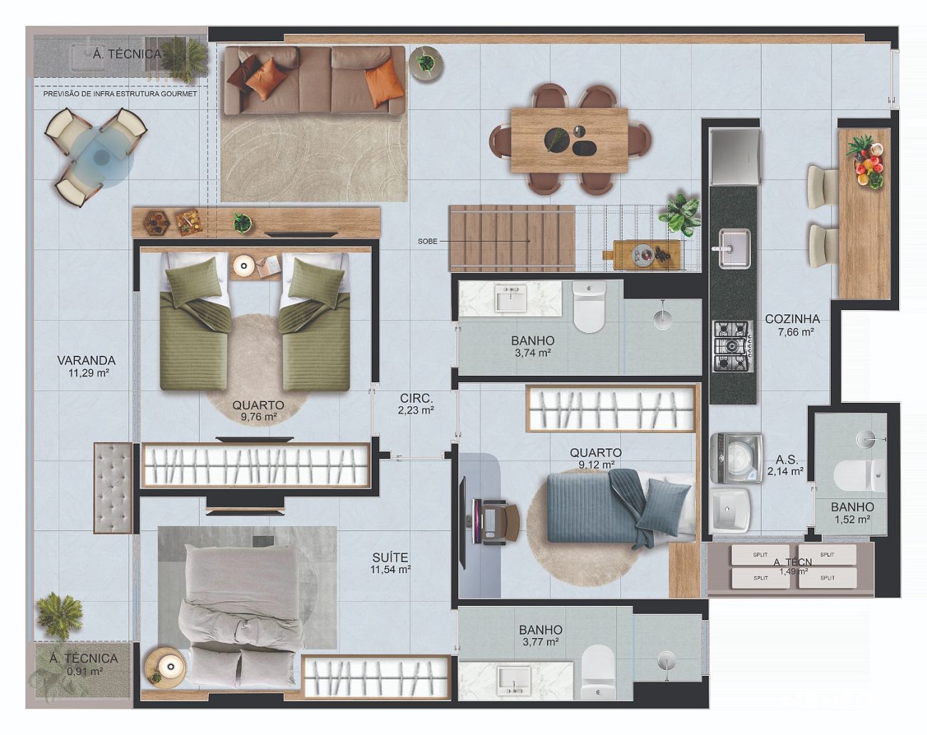 Viva o Luxo e Conforto: Apartamento Exclusivo no Edifício Terrace, Vila Velha — foto 5