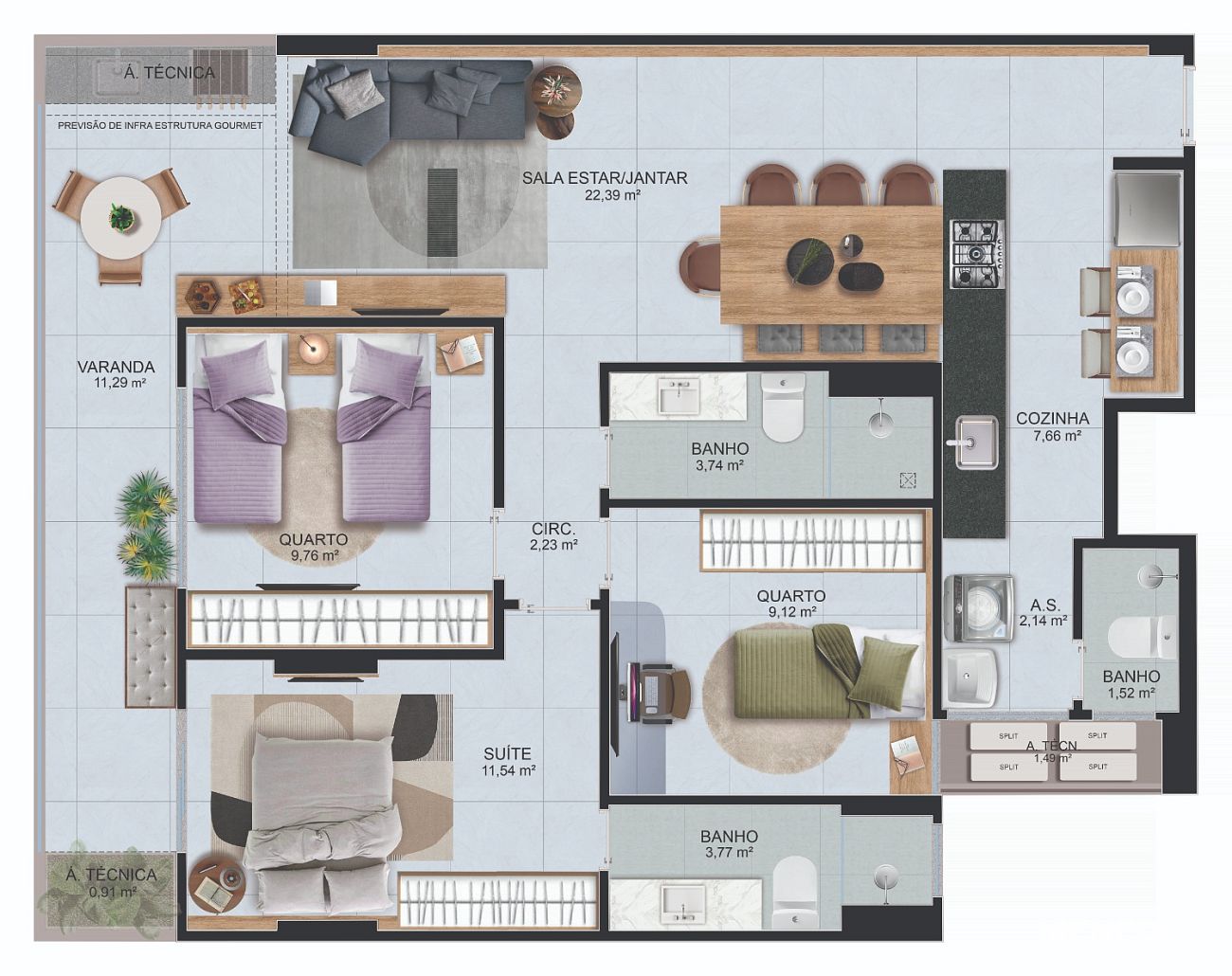 Viva o Luxo e Conforto: Apartamento Exclusivo no Edifício Terrace, Vila Velha — foto 4