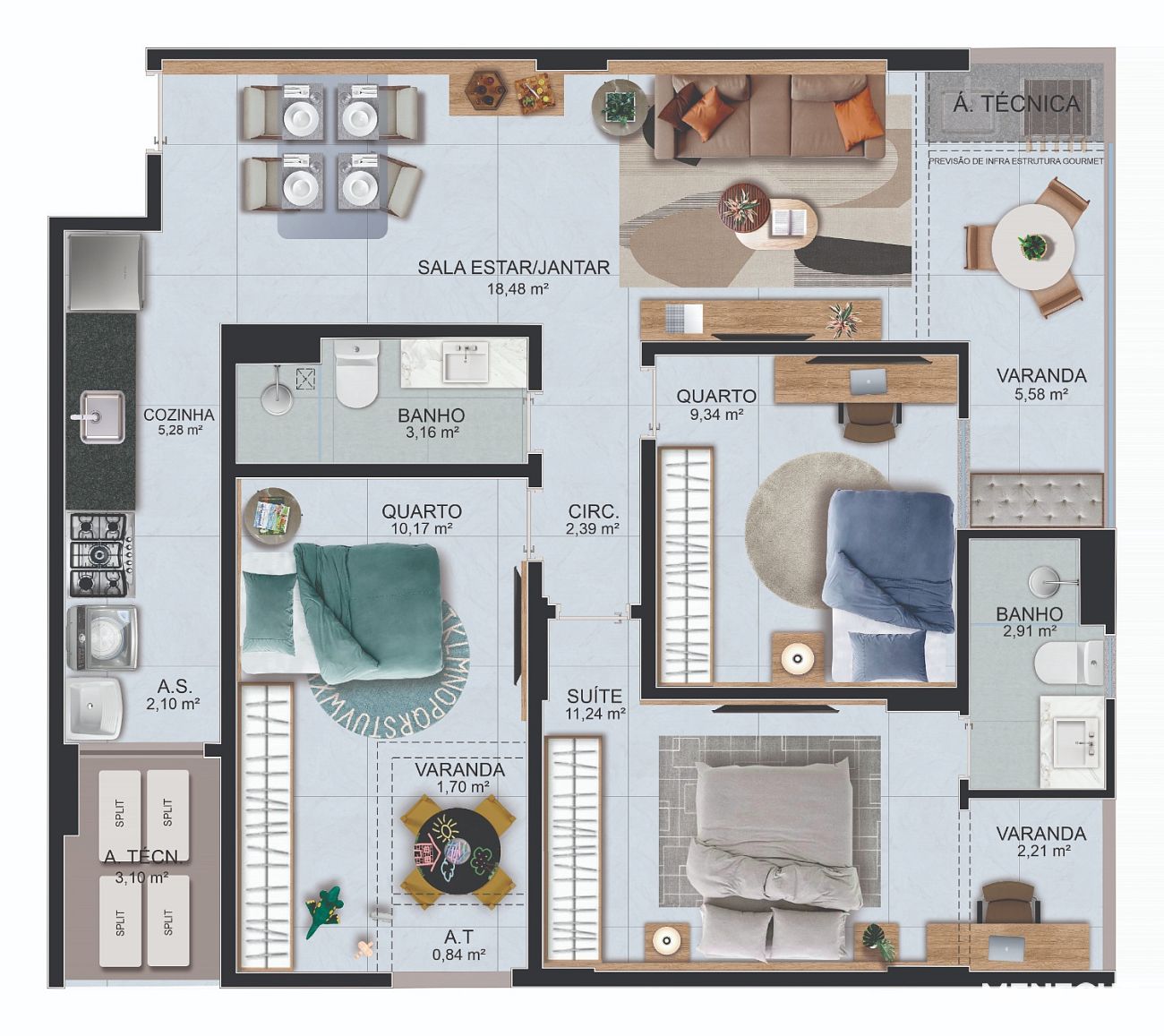Viva o Luxo e Conforto: Apartamento Exclusivo no Edifício Terrace, Vila Velha — foto 3