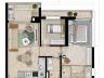 Promenade v3rso Emiliano | Setor Marista | 73 m� | 2 Quartos | Tech Hotel Premium 10