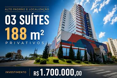 Apartamento com 3 quartos à venda, 188m², 4 banheiros, 2 garagens - Centro - Chapecó