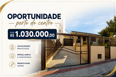 Casa com 3 quartos à venda, 180m², 1 banheiro, 2 garagens - Presidente Médici - Chapecó