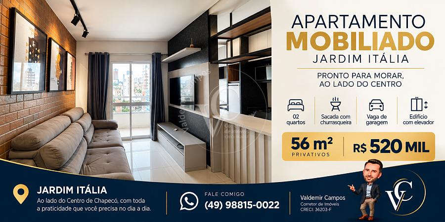 Apartamento Mobiliado � Venda no Jardim It�lia, Chapec� � R$ 520.000 1