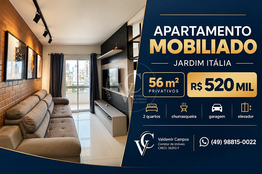 Apartamento Mobiliado � Venda no Jardim It�lia, Chapec� � R$ 520.000 1