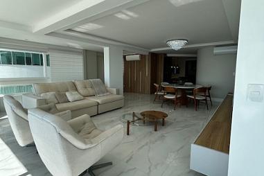 Edifício Theiss Heim - Apartamento finamente mobiliado e equipado frente ao mar com 04 suítes e 04 vagas!!